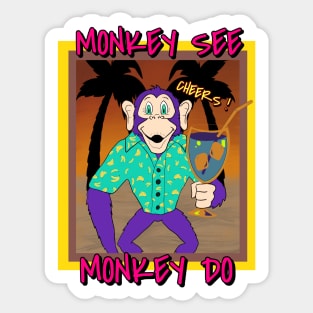 The Drunken Monkey Sticker